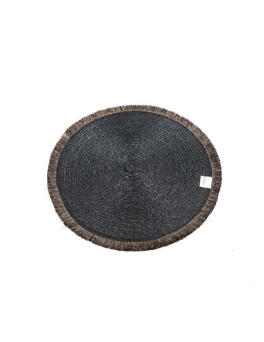 SOTTOPIATTI: vendita online SOTTOPIATTO DECORATO NERO D38CM in offerta