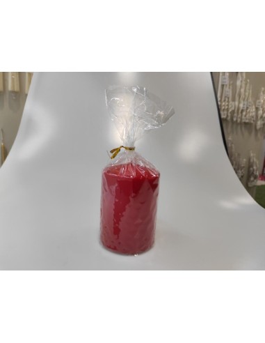 CANDELE E GIROCANDELE: vendita online CANDELA PILLAR LUCIDA ROSSO 10X8CM in offerta