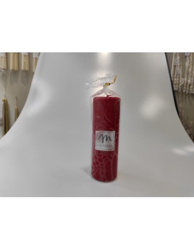 CANDELE E GIROCANDELE: vendita online CANDELA PILLAR LUCIDA 15X5CM ROSSO in offerta