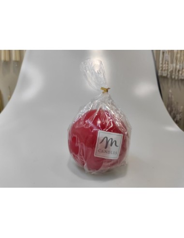 CANDELE E GIROCANDELE: vendita online CANDELA SFERA LUCIDA ROSSO D10CM in offerta