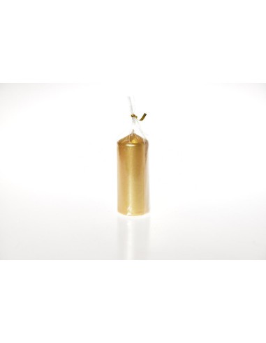 CANDELE E GIROCANDELE: vendita online CANDELA PILLAR LUCIDA ORO 10X4CM in offerta