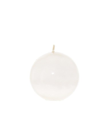 CANDELE E GIROCANDELE: vendita online CANDELA SFERA LUCIDA AVORIO D10CM in offerta