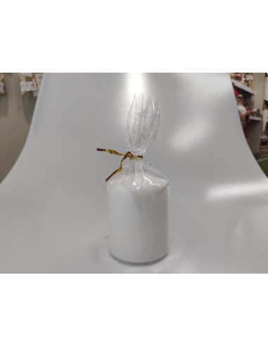 CANDELE E GIROCANDELE: vendita online CANDELA PILLAR LUCIDA 8X7CM BIANCO in offerta