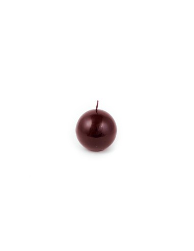 CANDELE E GIROCANDELE: vendita online CANDELA SFERA LUCIDA BORDEAUX D8CM in offerta