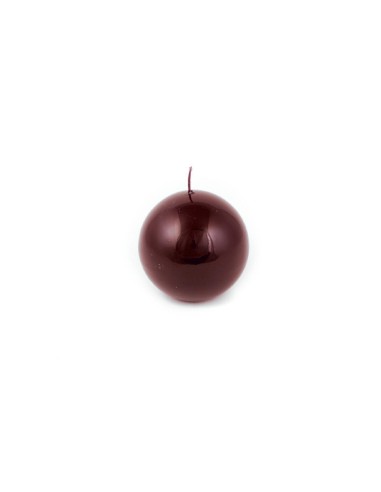 CANDELE E GIROCANDELE: vendita online CANDELA SFERA LUCIDA BORDEAUX D10CM in offerta