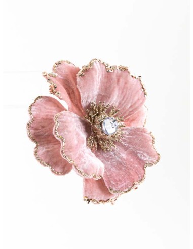 FIORI: vendita online MAGNOLIA 129076 ROSA 15CM C/CLIP PVC in offerta