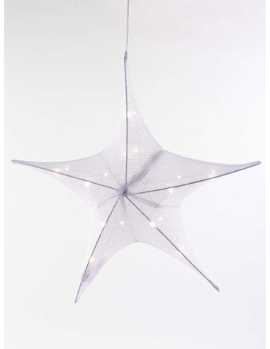 LUCI DI NATALE: vendita online STELLA 129695 BIANCA 20LED 40CM POLIESTERE in offerta