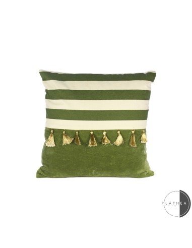 TESSILE: vendita online CUSCINO VERDE NAPPE ORO 45X45CM VELLUTO in offerta