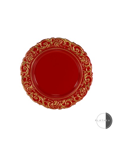 SOTTOPIATTI: vendita online SOTTOPIATTO ROSSO D36CM PVC in offerta