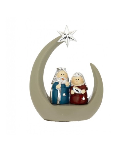 OGGETTISTICA NATALE: vendita online N 8527-12 MINIPRESEPE SU GOCCIA TORTORA in offerta