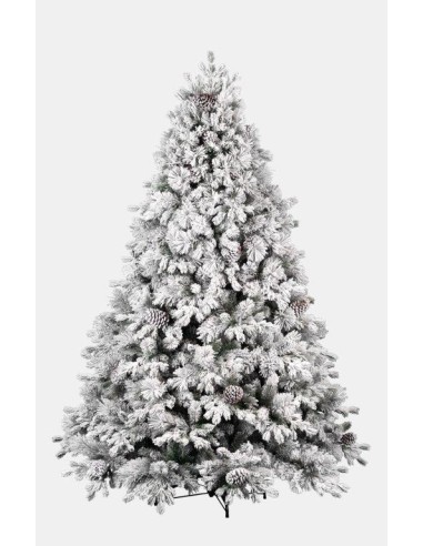 ALBERI DI NATALE: vendita online Albero di Natale "stella" altezza 180cm floccato con 745 rami PE+PVC+PP in offerta