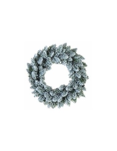 BOE E GHIRLANDE: vendita online CORONA INNEVATA 60 CM FLORA in offerta