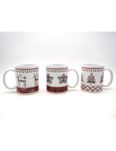 PORCELLANE: vendita online TAZZA MUG DECORO NATALIZIO 9,5X12CM ASSORTITO in offerta