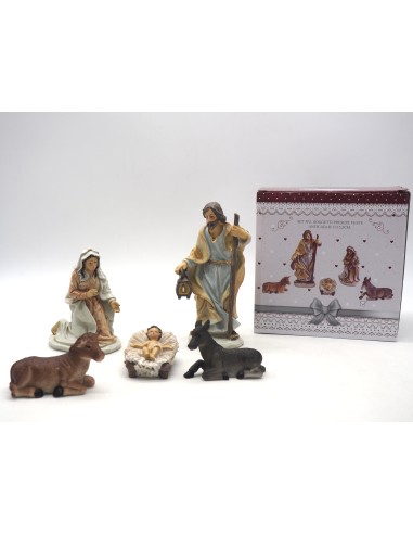 PERSONAGGI PRESEPE: vendita online SET 5 SOGGETTI PRESEPE H11/15,5CM VESTE ANTICATA in offerta