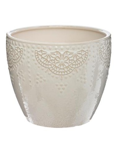 VASI D'ARREDO: vendita online CACHEPOT 168622A 2 MISURA CREMA D25X22CM in offerta