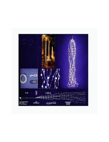 LUCI DI NATALE: vendita online Catena Luminosa Cascata 300 MicroLED Bianco Caldo - La Magia di Natale a casa tua in offerta