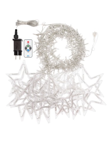 LUCI DI NATALE: vendita online ICE CLUSTER LIGHT 500XH105CM CON 20 STELLE 620 LED BIANCO CALDO Ø5MM R in offerta