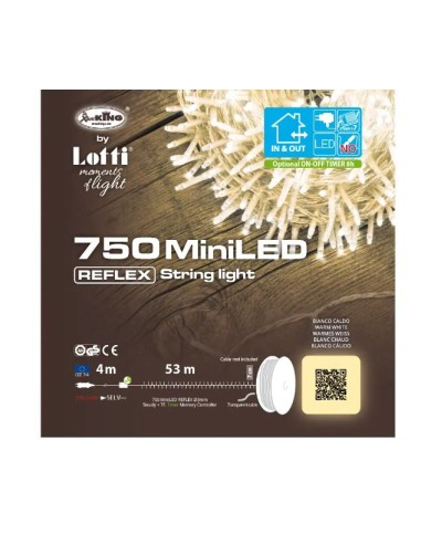 ILLUMINAZIONE ESTERNE: vendita online CATENA 44821 750MINILED BIANCO CALDO in offerta