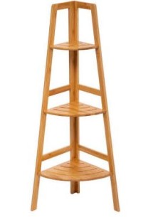 SPECCHI E MOBILETTI: vendita online SCAFFALE ANGOLARE 174519 BAMBOO 3 PIANI 32X32X103CM in offerta