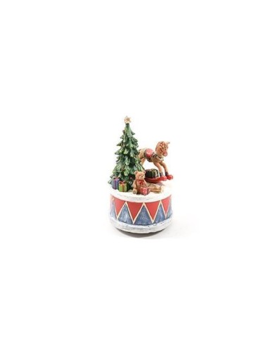 OGGETTISTICA NATALE: vendita online CARILLON CAVALLUCCIO E ALBERO RESINA 9X15CM in offerta