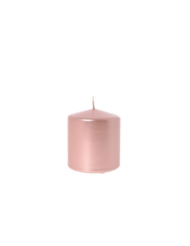 CANDELE E GIROCANDELE: vendita online CANDELA PILLAR LUCIDA ROSE GOLD 10X8CM in offerta