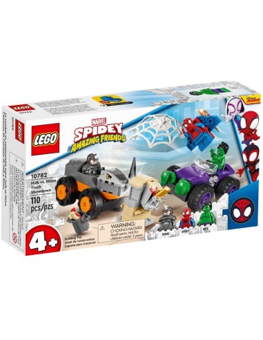 GIOCATTOLO PUBBLICIZZATO: vendita online LEGO Marvel Spidey, Hulk e Rhino, Set Giocattolo con Monster Truck, 3 Minifigure, Gi...