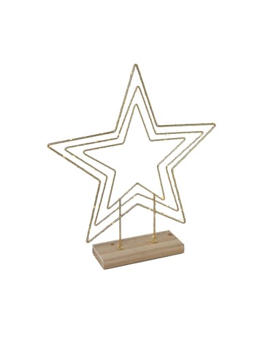 OGGETTISTICA NATALE: vendita online DECORO STELLA ORO D.50CM C.LED METALLO/LEGNO in offerta