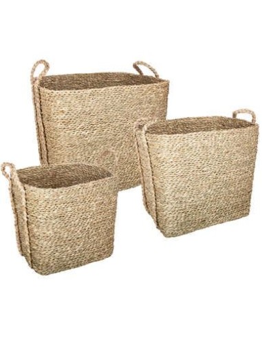 CESTINO 157048 1 MIS CANNA 28X26,5X24,5CM CON MANICI su Shop in Casa