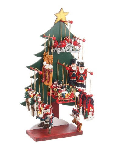 SFERE E PENDAGLI: vendita online Pendente di Natale Nicolas 9cm in Resina Assortito, Porta la Magia di Natale nelle Tue Decor...