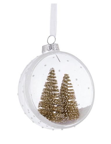 SFERE E PENDAGLI: vendita online Pendente di Natale Wildwood in Vetro Oro 9x8x5 cm, Porta la Magia di Natale a Casa Tua con S...