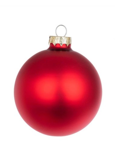 SFERE E PENDAGLI: vendita online Sfera di Natale in Vetro 8 cm Rosso Opaco, Porta la Magia di Natale a Casa Tua con Eleganza ...