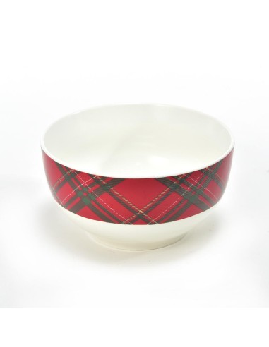 CIOTOLA CERAMICA TARTAN ROSSO 560ML su Shop in Casa