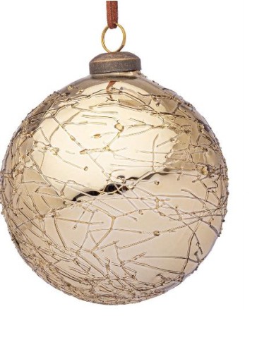 SFERE E PENDAGLI: vendita online SFERA 0970309 VETRO GLACIATE 8CM ORO in offerta