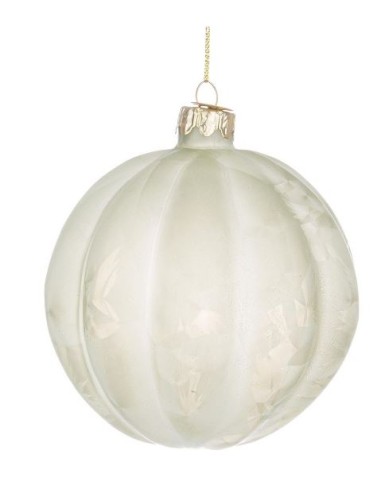 SFERE E PENDAGLI: vendita online Sfera di Natale Satiny 10cm Verde in Vetro, La Magia di Natale per Decorazioni Festive e Ele...