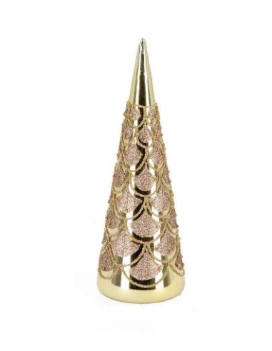 OGGETTISTICA NATALE: vendita online Albero di Natale Winslows 25cm Oro in Vetro, Elegante Decorazione Festiva, La Magia di Na...