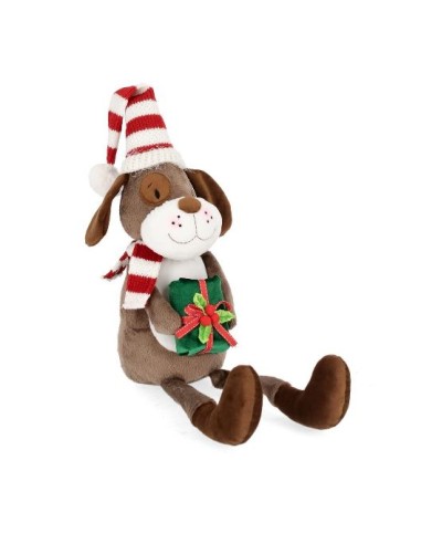 OGGETTISTICA NATALE: vendita online Cane di Natale Camillo Legs con Regalo, 18x14x61cm, La Magia di Natale per Decorazioni Fe...