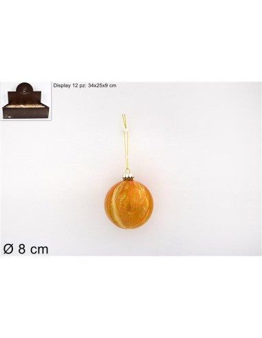 SFERA 969485 VETRO 8CM MARMORIZZATA ORO