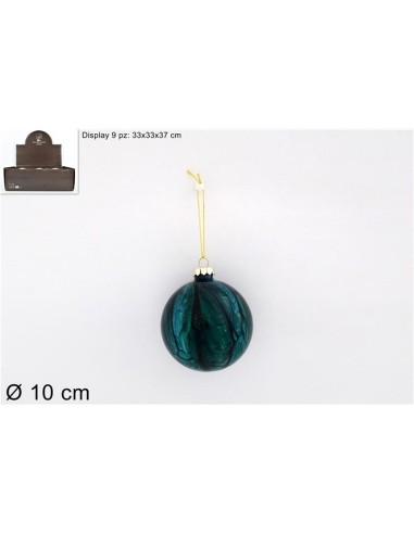 SFERA 969683 VETRO 10CM MARMORIZZATA VERDE