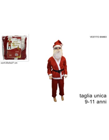 VESTITO BABBO NATALE 292217 BIMBO 9-11 ANNI