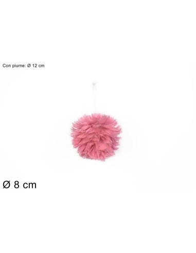 SFERA 005607 PIUME 8CM ROSA