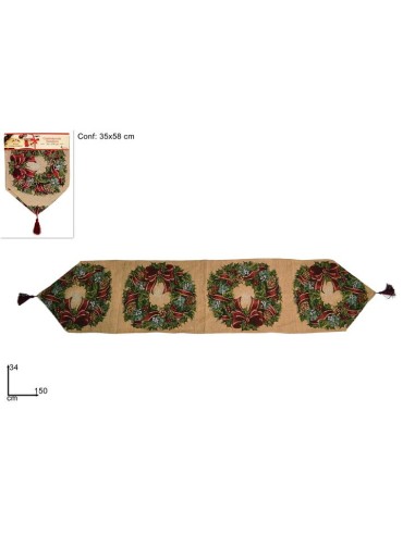 CENTROTAVOLA 68195 TESSUTO CORONA C/FIOCCO 34X150CM (0276)