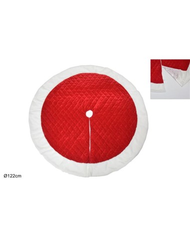 TAPPETO VELLUTO 122CM ROSSO/BIANCO (1200)