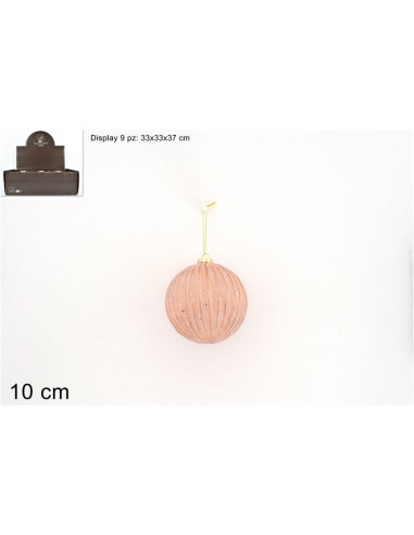 SFERA VETRO 10CM ROSA ANTICO (0150)