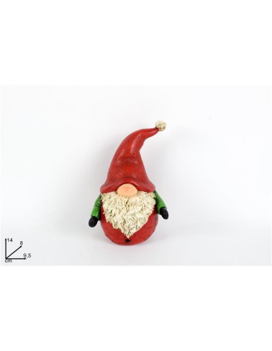 GNOMO DI NATALE RESINA 14CM A313801-3@