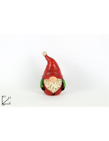 GNOMO DI NATALE RESINA 8.5CM A313816-3@