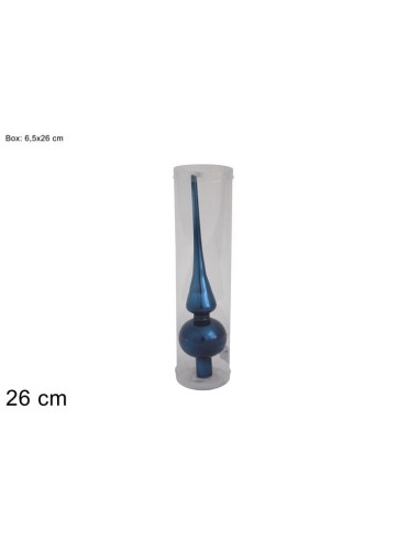 PUNTALE VETRO ALBERO 26CM BLU 940088 BLUE