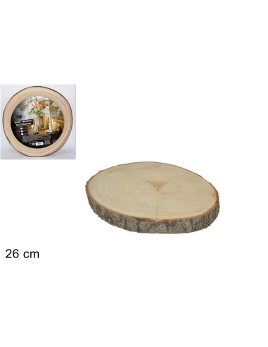 BASE TRONCO LEGNO 26CM YQ598-NATURAL