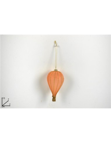 APPENDINO MONGOLFIERA VETRO PESCAC/GLITTER GOLD YJ21004-PEACH