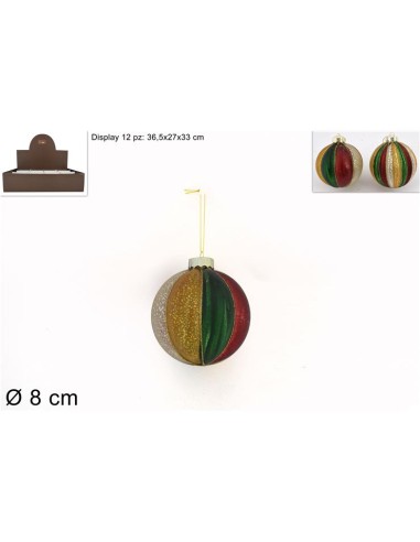 SFERA VETRO 8CM MULTICOLOR ASSORTITO