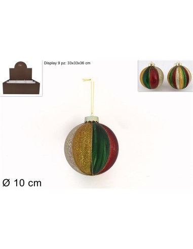 SFERA VETRO 10CM MULTICOLOR ASSORTITO